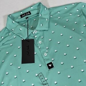 NWT Bad Birdie Aim Point Dusty Jade Core Golf Pique Polo Mens XXL Short Sleeve